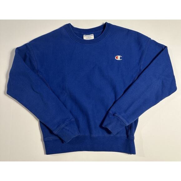 Champion Reverse Weave Sweater Size XS Blue Pullover Mockneck - Picture 1 of 8